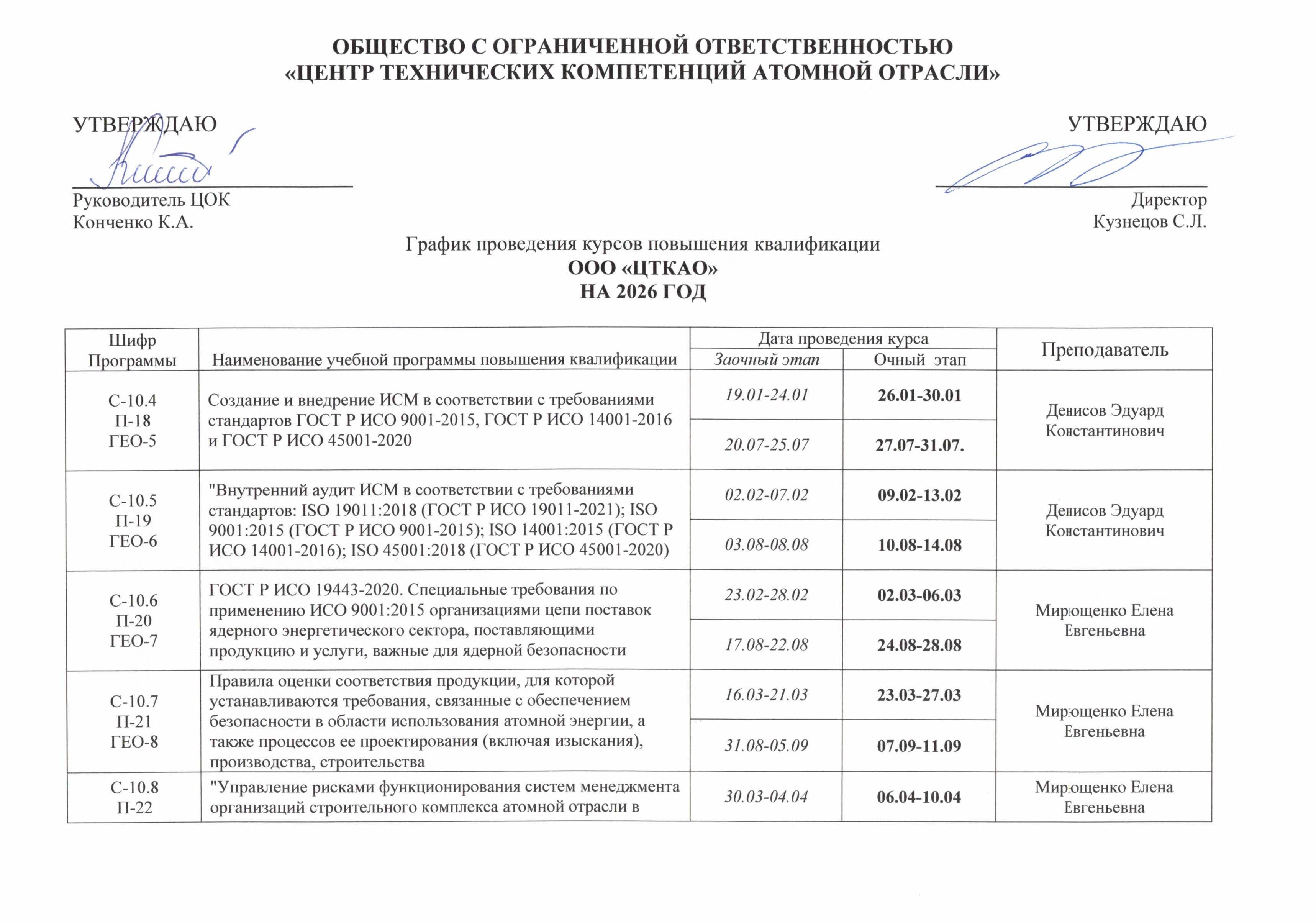 План-График ДПО ЦТКАО на 2026 год - 0001